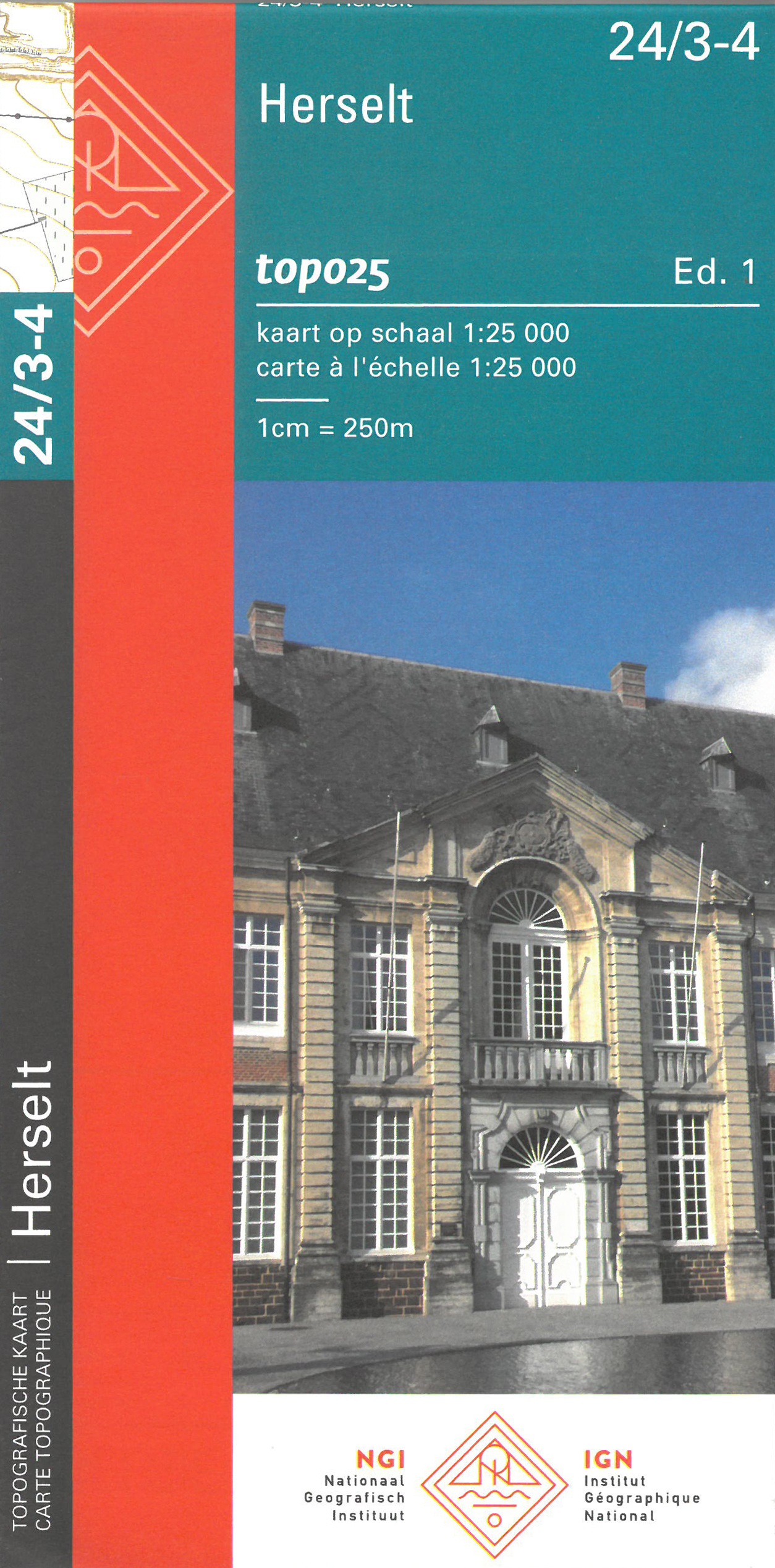 Online bestellen: Wandelkaart - Topografische kaart 24/3-4 Topo25 Herselt | NGI - Nationaal Geografisch Instituut