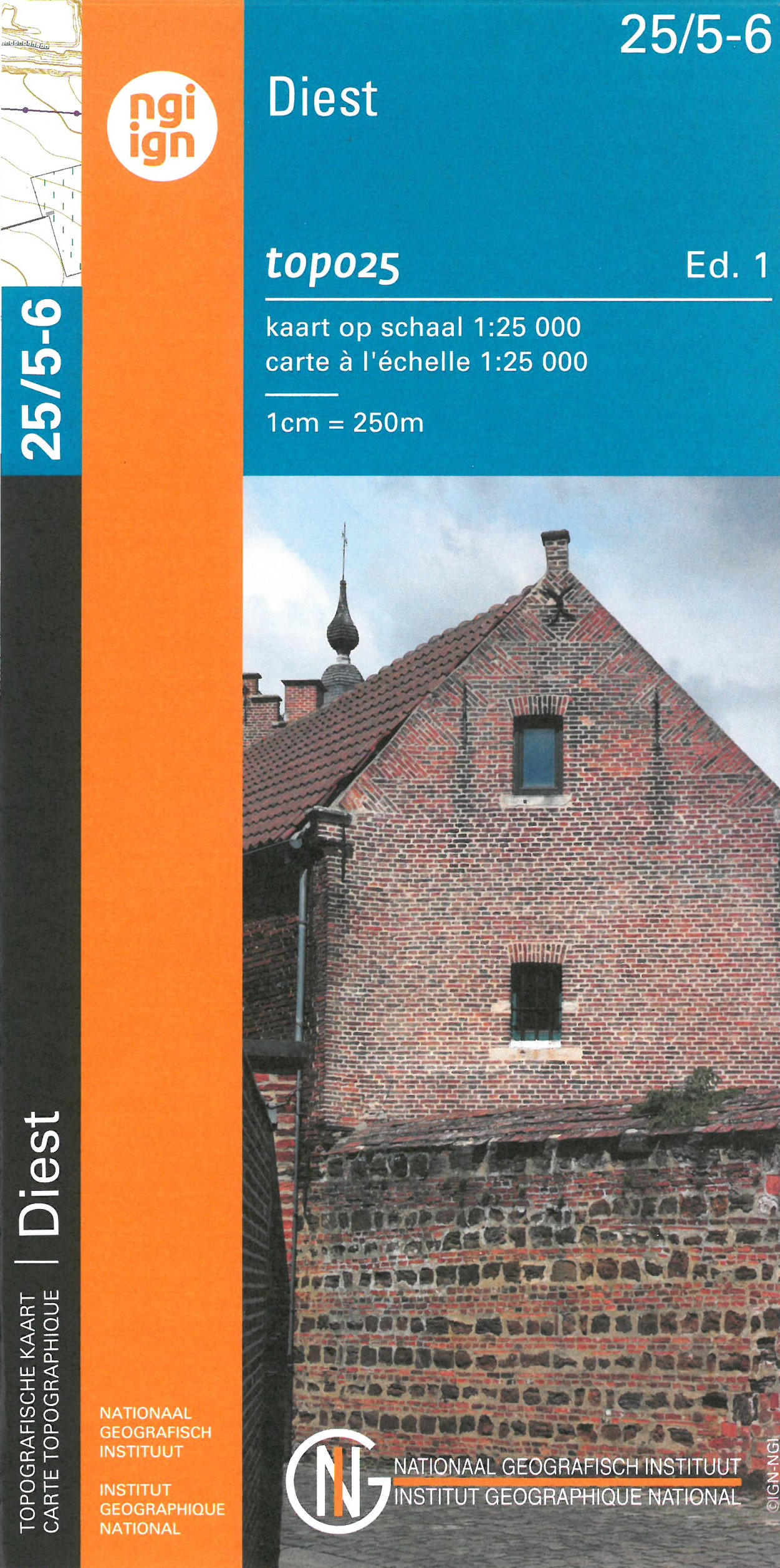 Online bestellen: Wandelkaart - Topografische kaart 25/5-6 Topo25 Diest | NGI - Nationaal Geografisch Instituut