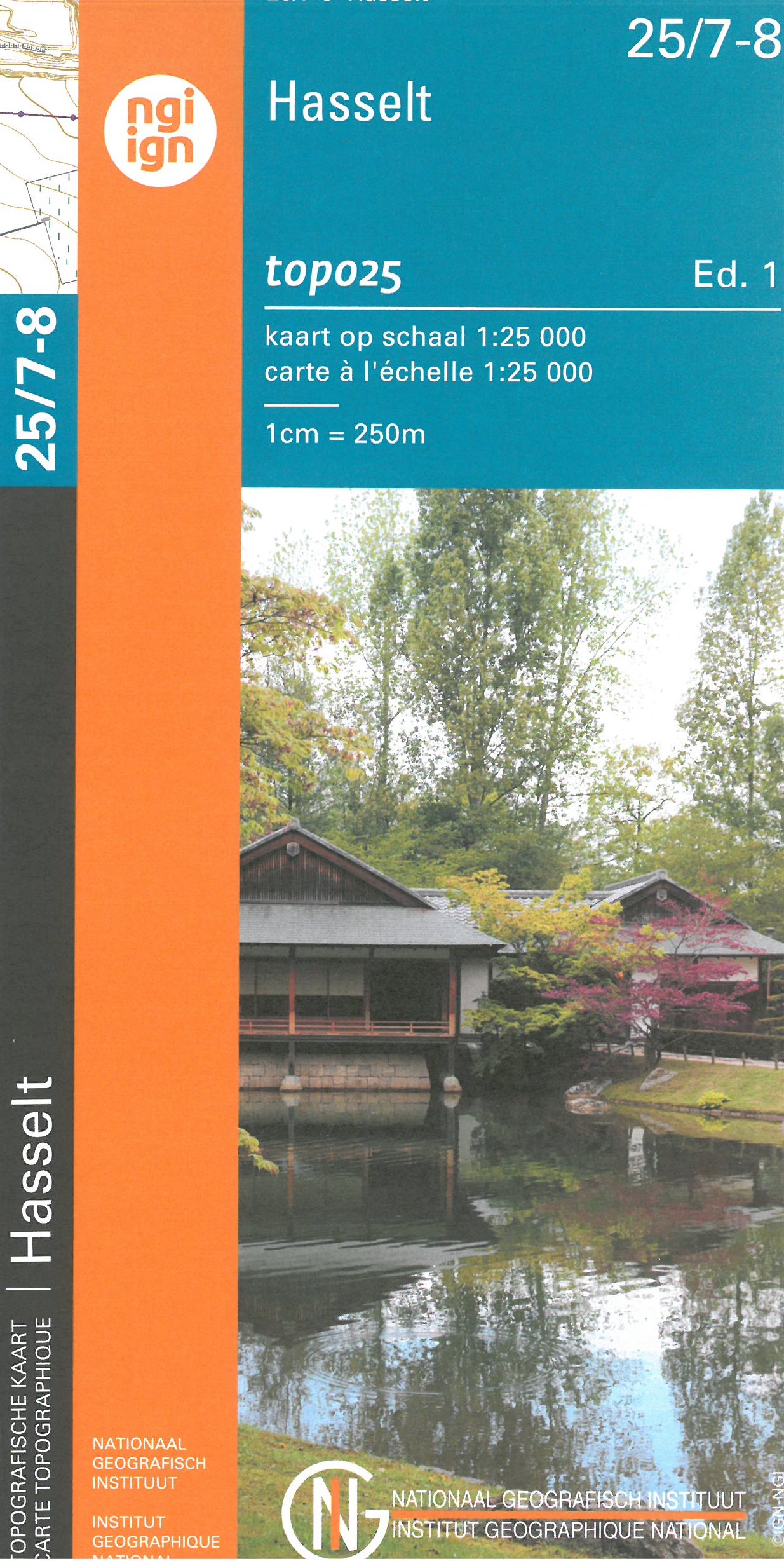 Online bestellen: Wandelkaart - Topografische kaart 25/7-8 Topo25 Hasselt | NGI - Nationaal Geografisch Instituut