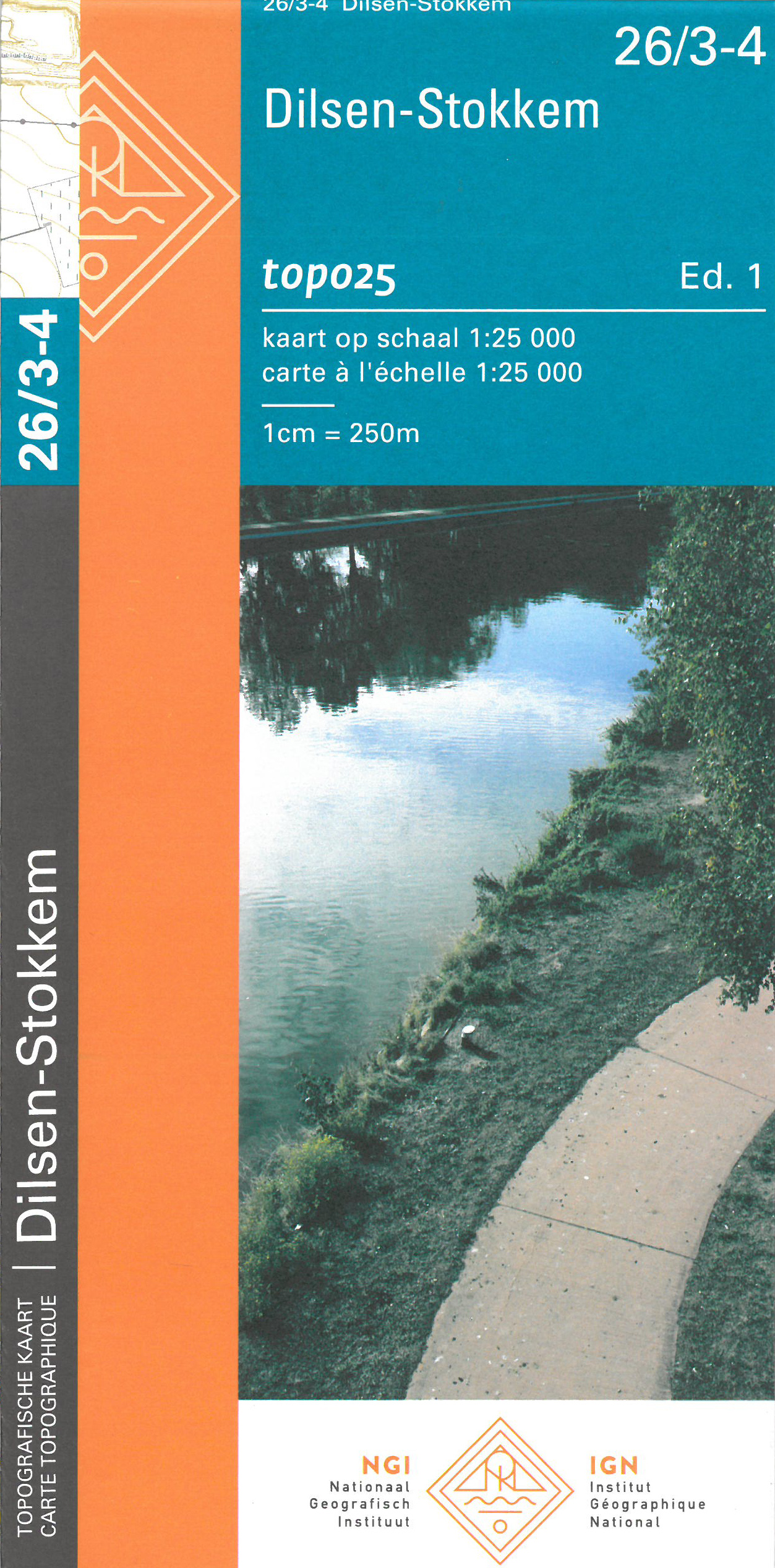 Online bestellen: Wandelkaart - Topografische kaart 26/3-4 Topo25 Dilsen - Stokkem | NGI - Nationaal Geografisch Instituut