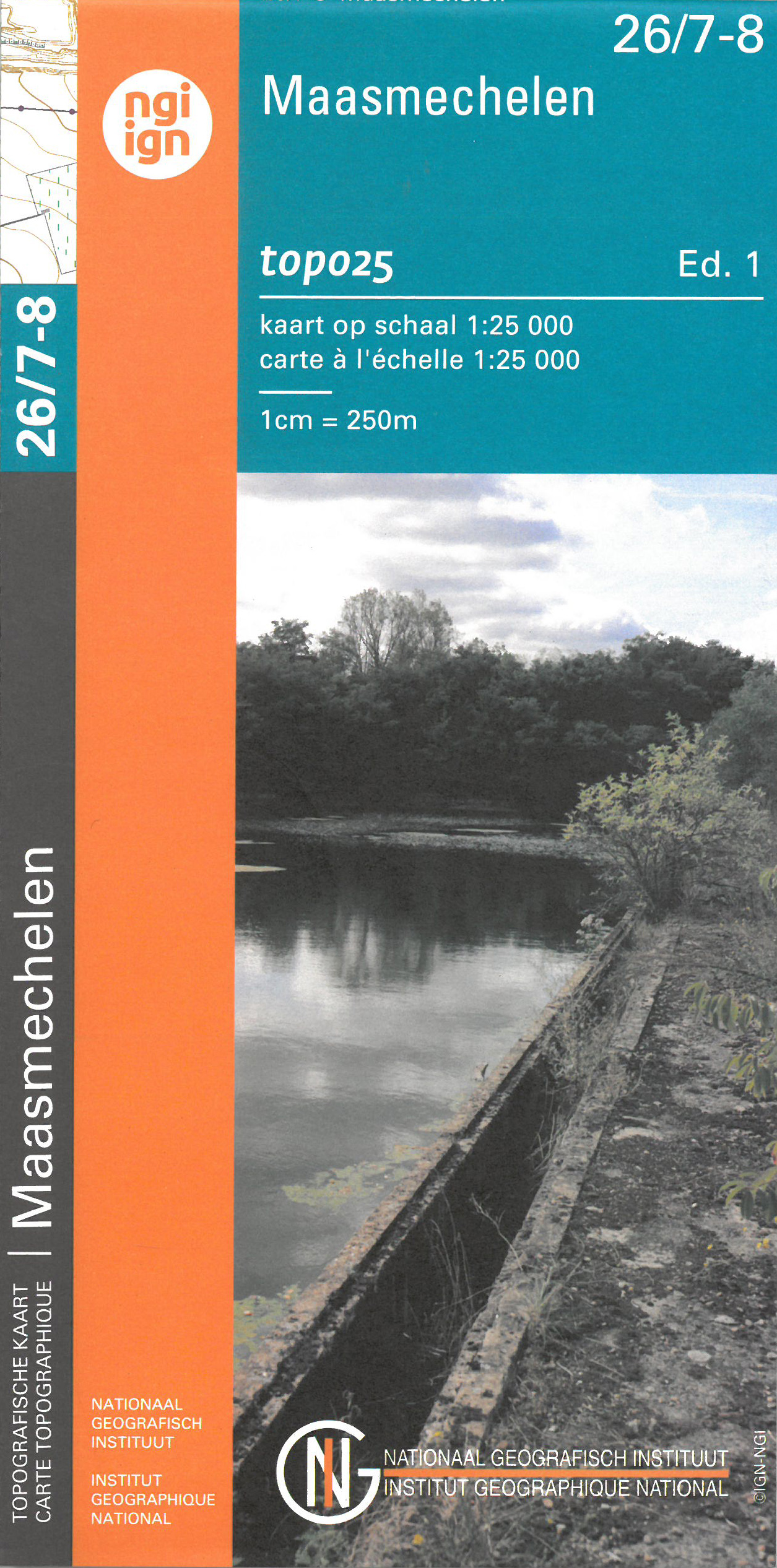 Online bestellen: Wandelkaart - Topografische kaart 26/7-8 Topo25 Maasmechelen | NGI - Nationaal Geografisch Instituut