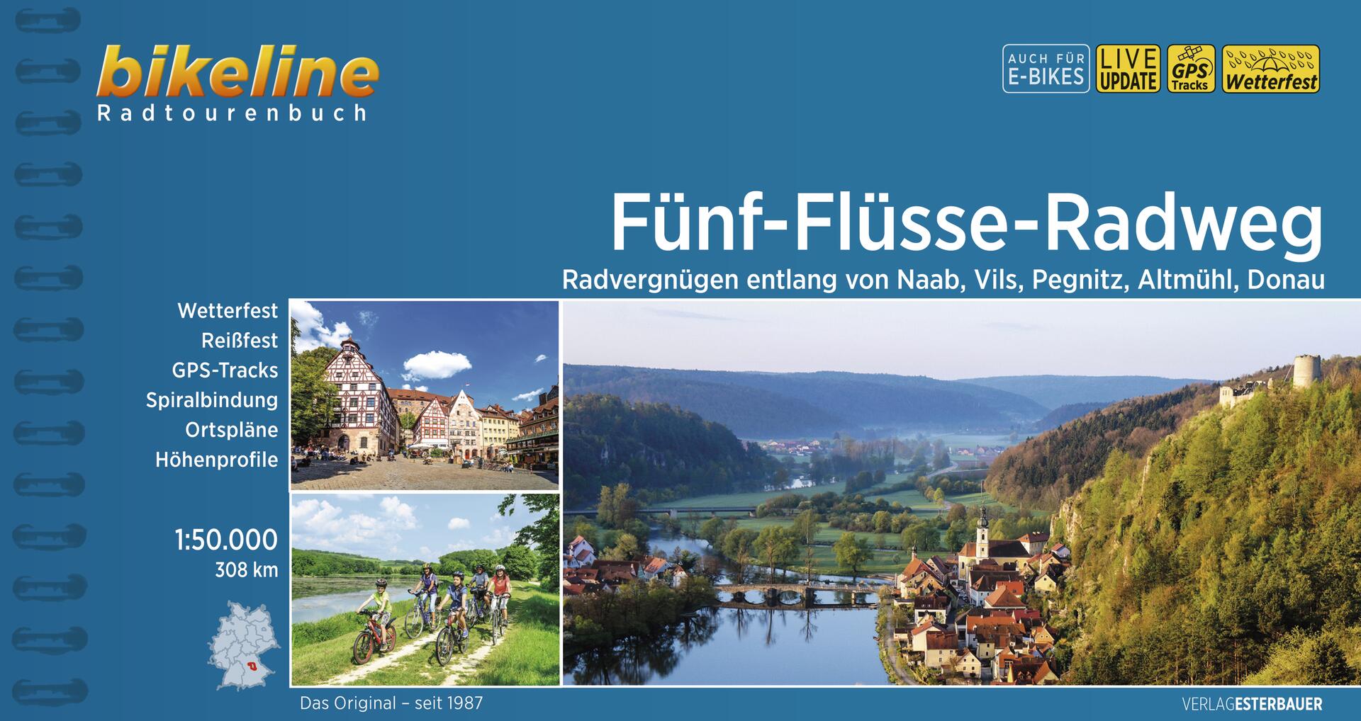 Fietsgids Bikeline Fünf Flusse…