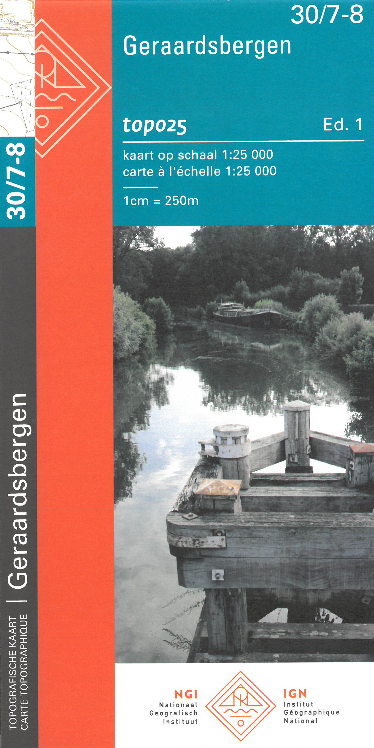 Online bestellen: Wandelkaart - Topografische kaart 30/7-8 Topo25 Geraardsbergen | NGI - Nationaal Geografisch Instituut