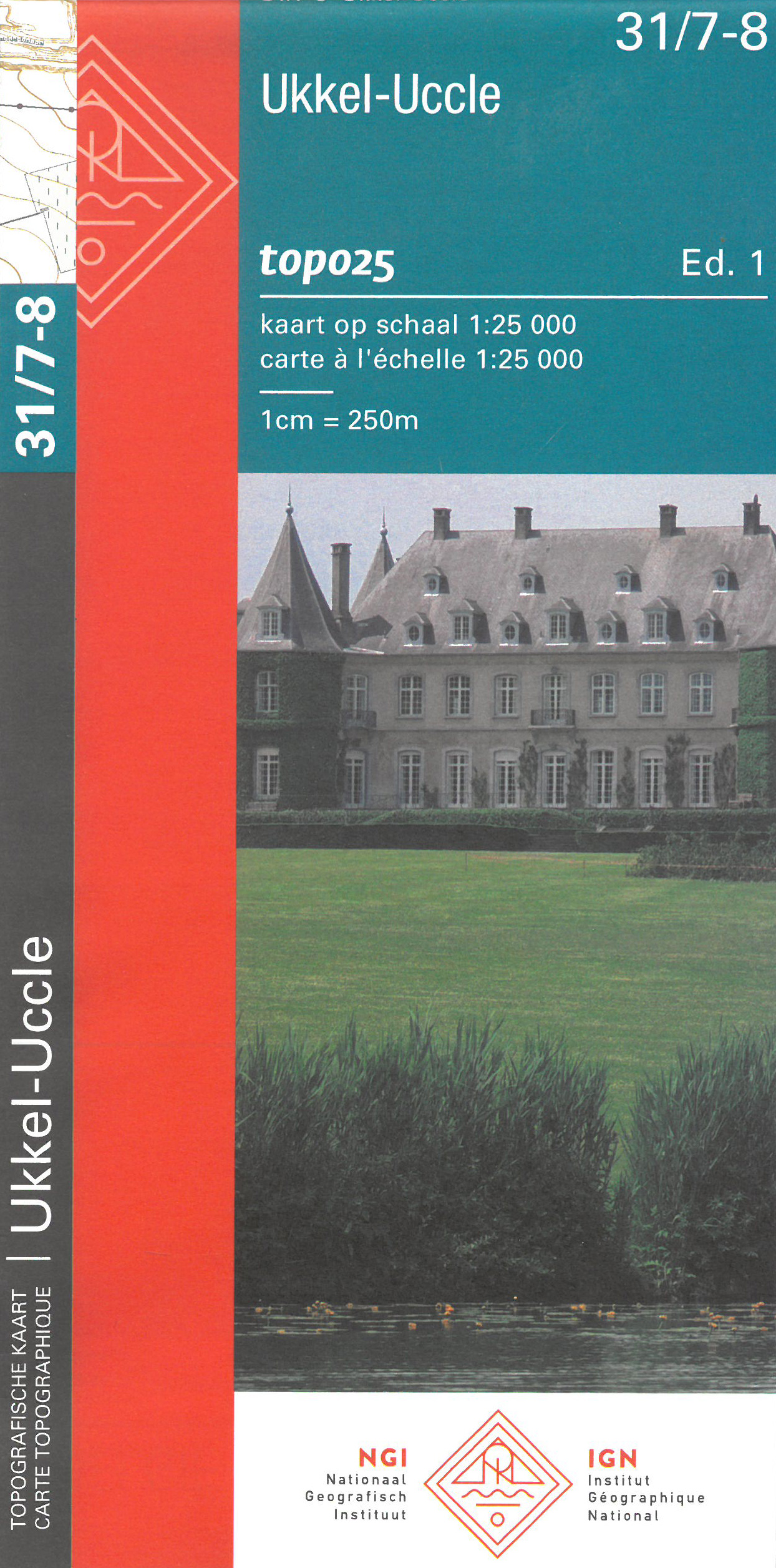 Online bestellen: Wandelkaart - Topografische kaart 31/7-8 Topo25 Ukkel - Uccle | NGI - Nationaal Geografisch Instituut