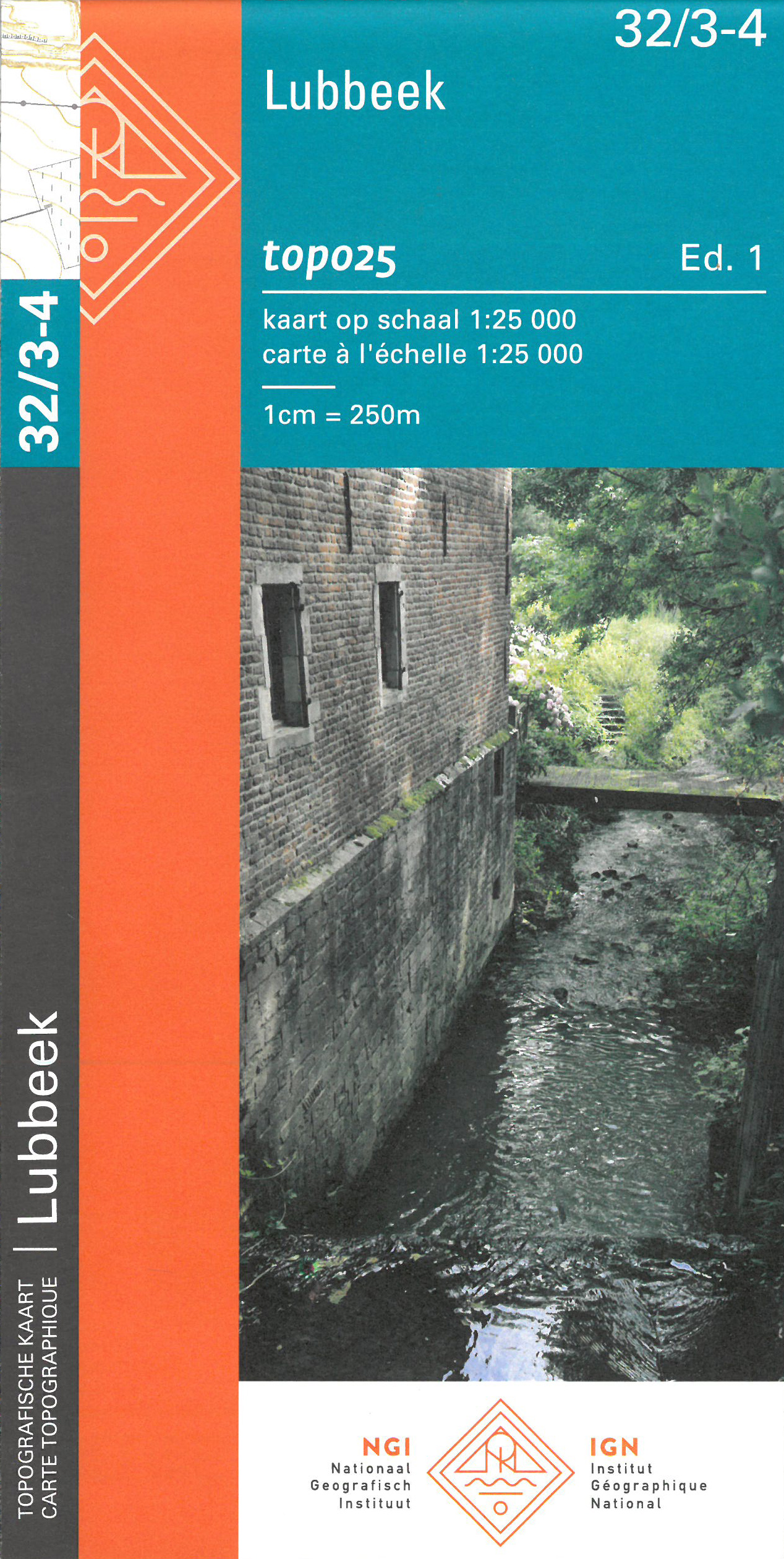 Online bestellen: Wandelkaart - Topografische kaart 32/3-4 Topo25 Lubbeek | NGI - Nationaal Geografisch Instituut