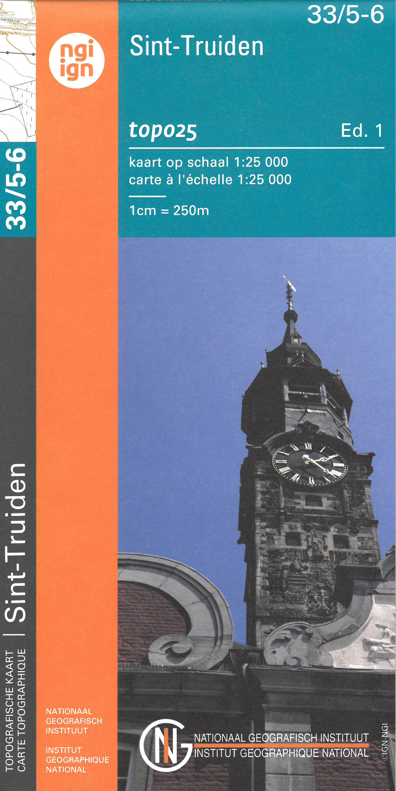 Online bestellen: Wandelkaart - Topografische kaart 33/5-6 Topo25 Sint Truiden | NGI - Nationaal Geografisch Instituut