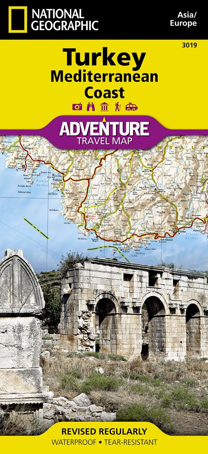 Online bestellen: Wegenkaart - landkaart 3019 Adventure Map Turkey Mediterranean Coast Turkije | National Geographic