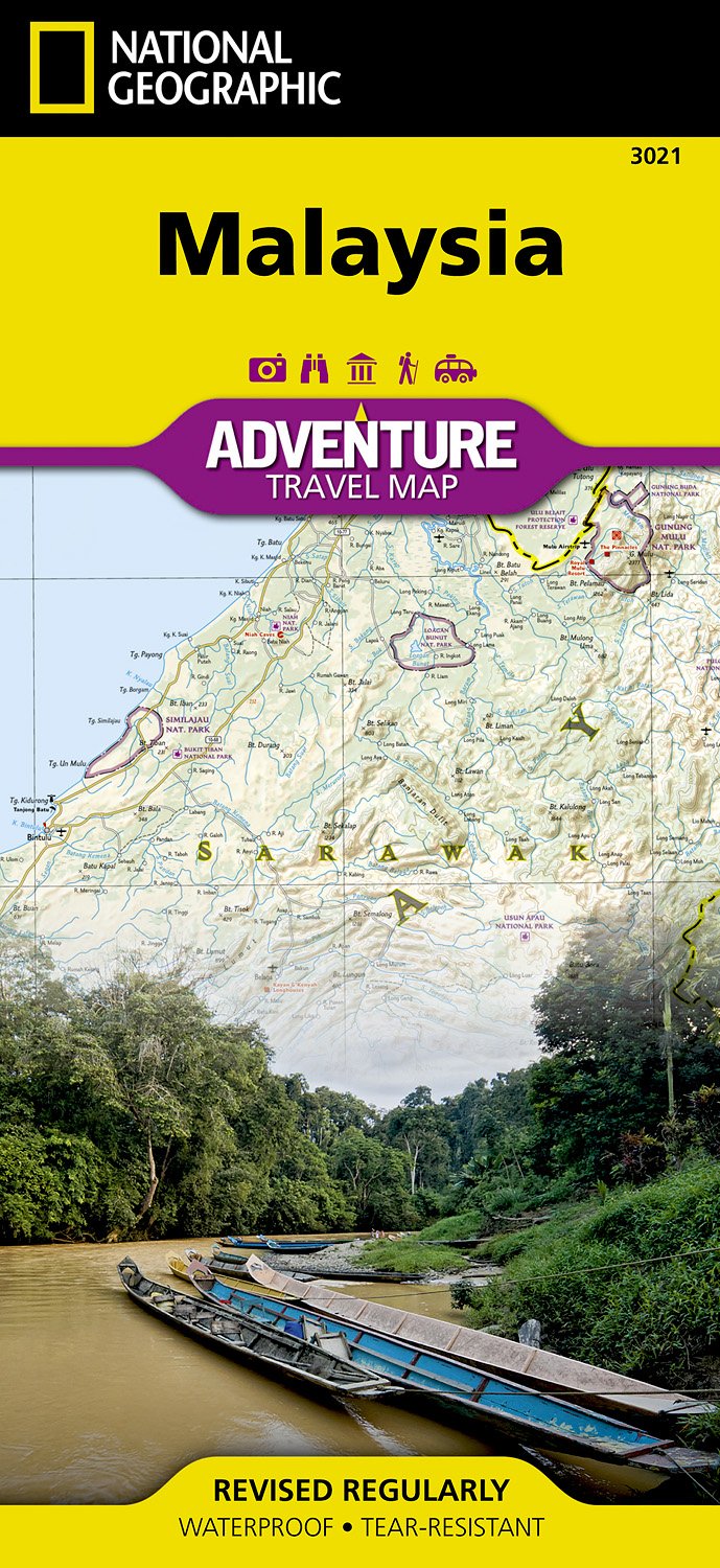 Online bestellen: Wegenkaart - landkaart 3021 Adventure Map Malaysia Maleisië | National Geographic