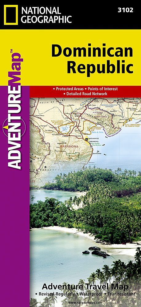 Online bestellen: Wegenkaart - landkaart 3102 Adventure Map Dominican Republic | National Geographic