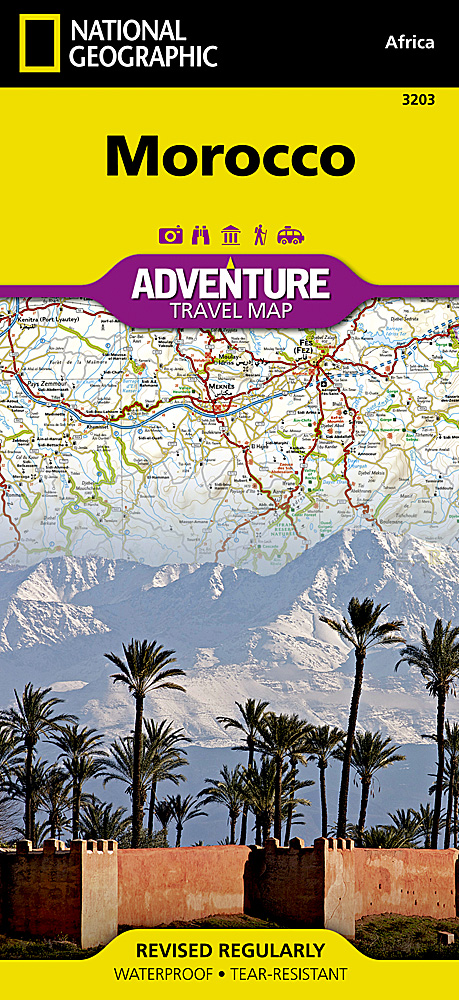 Online bestellen: Wegenkaart - landkaart 3203 Adventure Map Morocco - Marokko | National Geographic