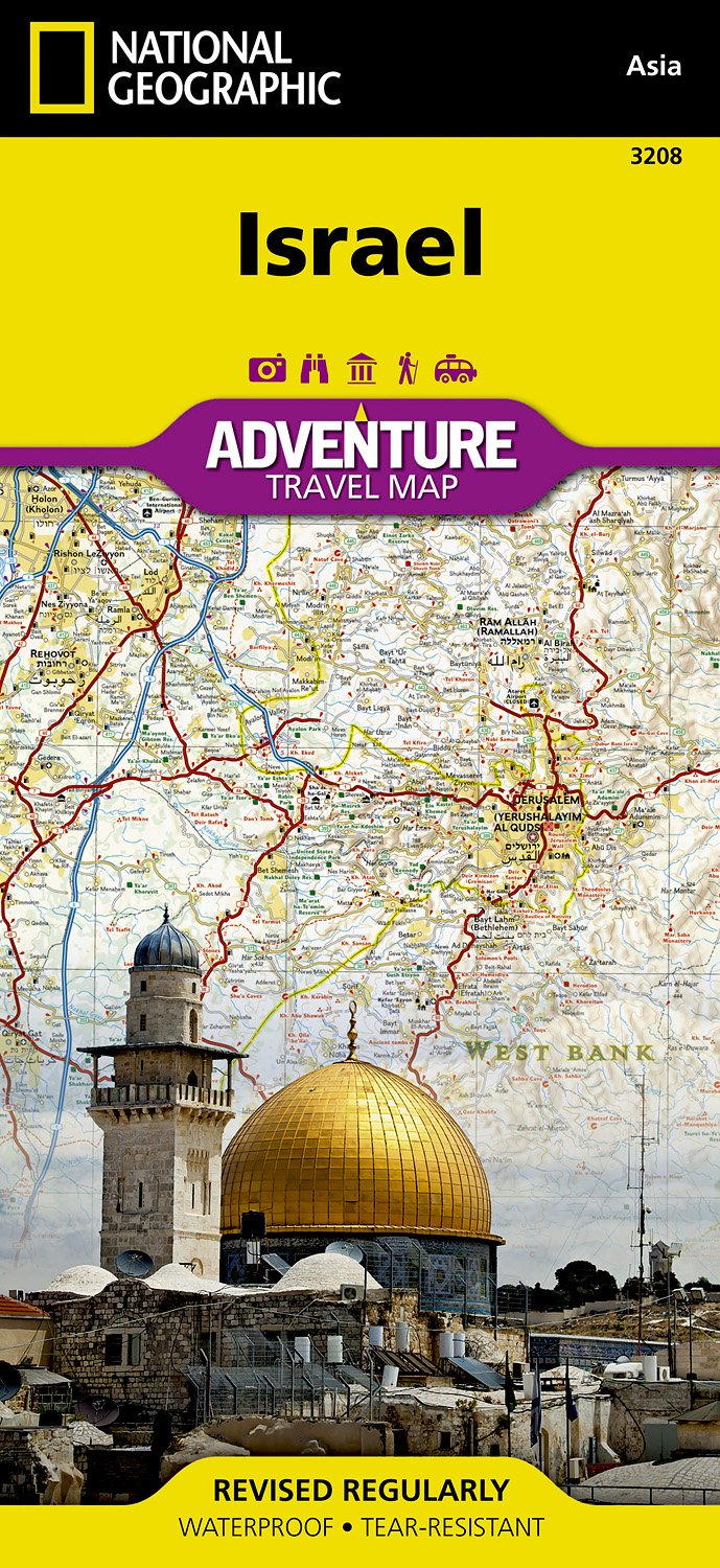 Online bestellen: Wegenkaart - landkaart 3208 Adventure Map Israel | National Geographic