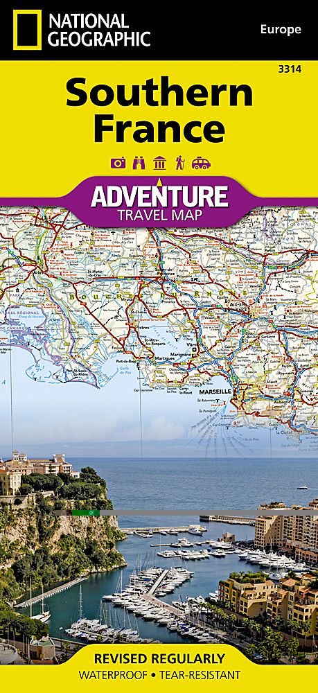 Online bestellen: Wegenkaart - landkaart 3314 Adventure Map Southern France - Zuid Frankrijk | National Geographic