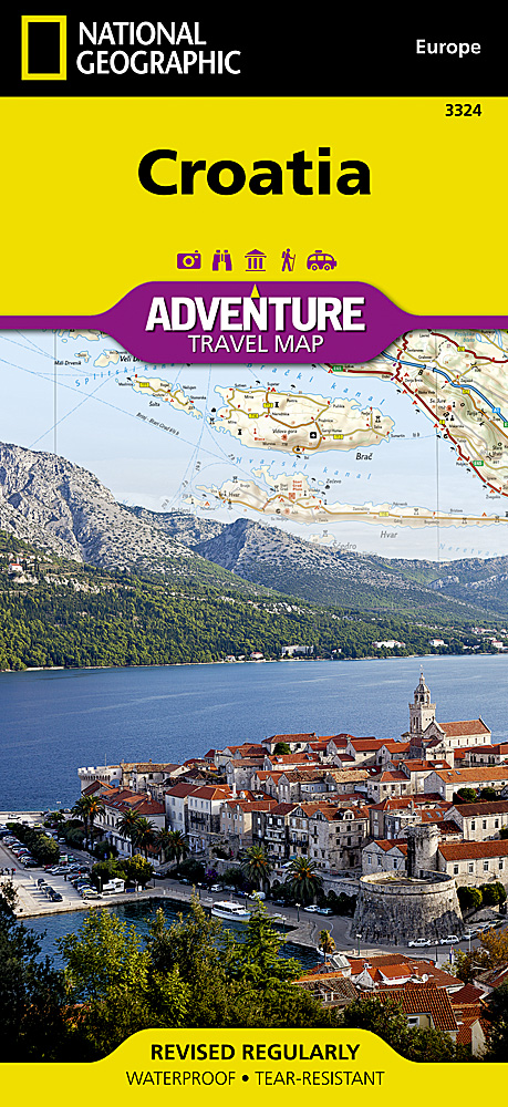 Online bestellen: Wegenkaart - landkaart 3324 Adventure Map Croatia - Kroatië | National Geographic