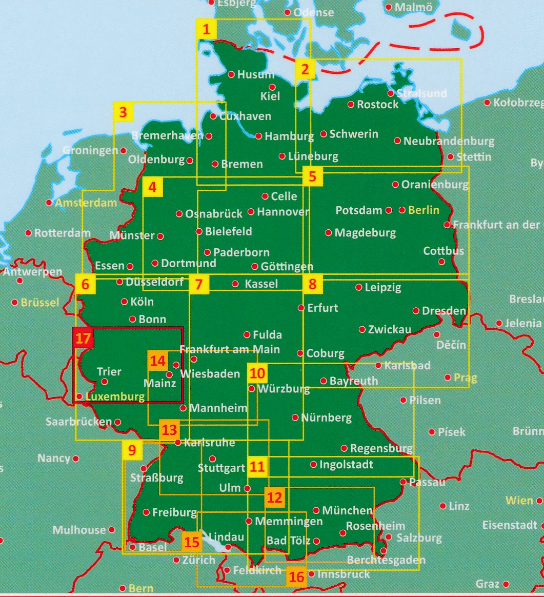 westerwald duitsland kaart Wegenkaart   landkaart 17 Eifel   Mosel   Hunsruck   Westerwald 
