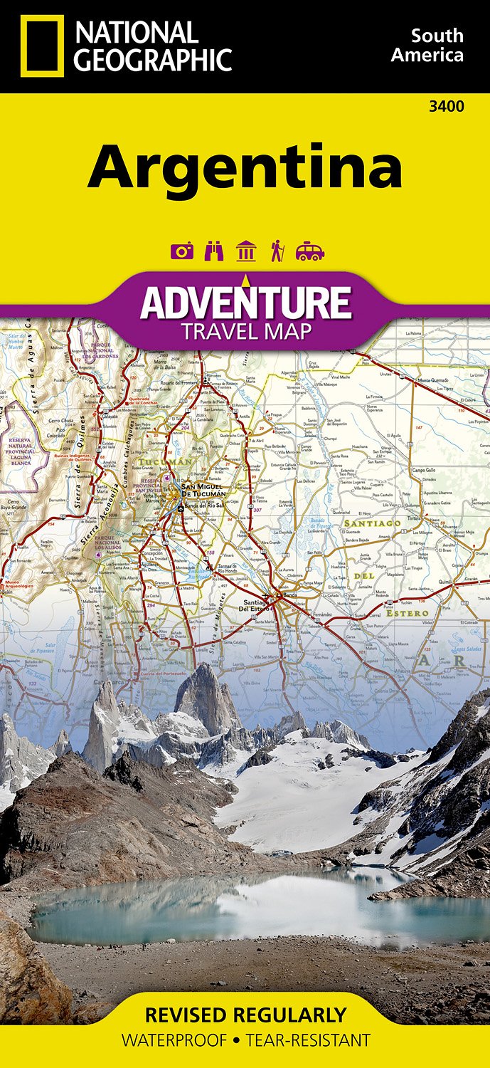 Online bestellen: Wegenkaart - landkaart 3400 Adventure Map Argentina - Argentinië | National Geographic