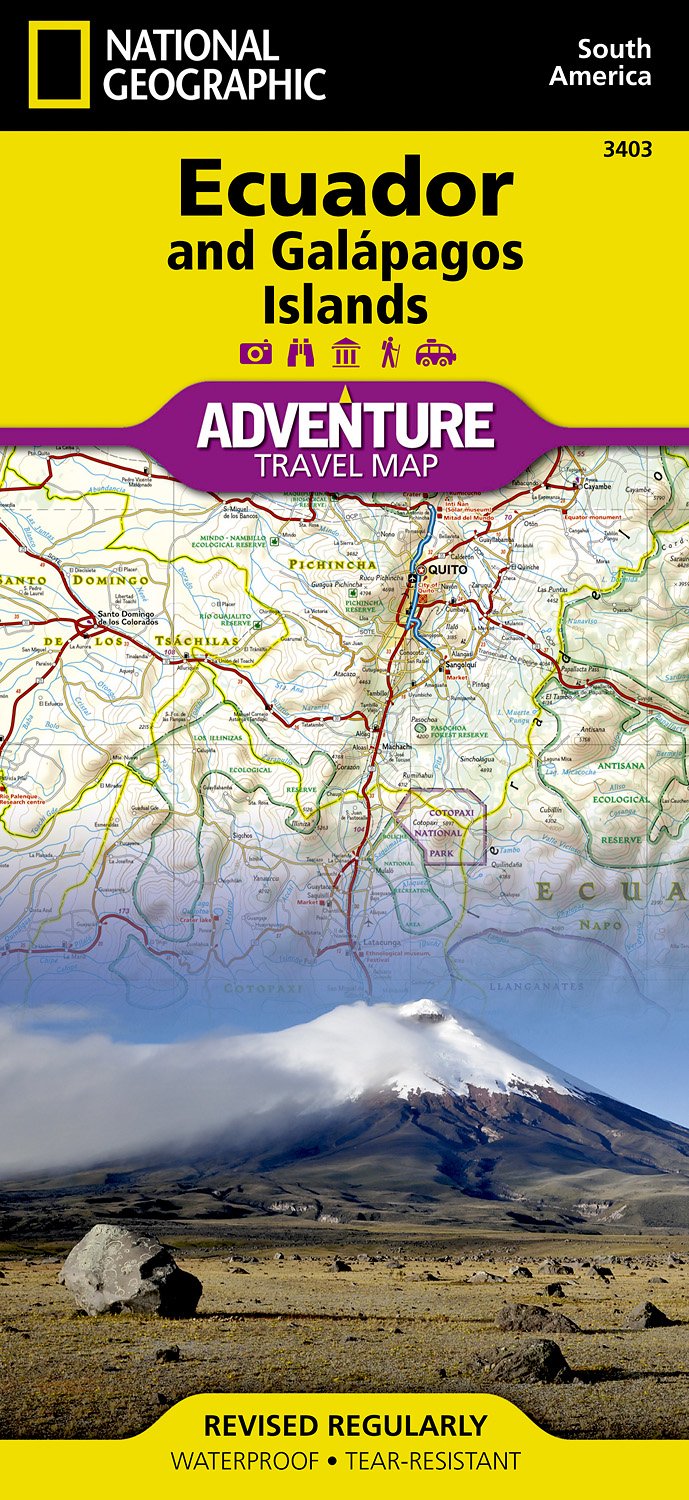 Online bestellen: Wegenkaart - landkaart 3403 Adventure Map Ecuador & Galapagos | National Geographic