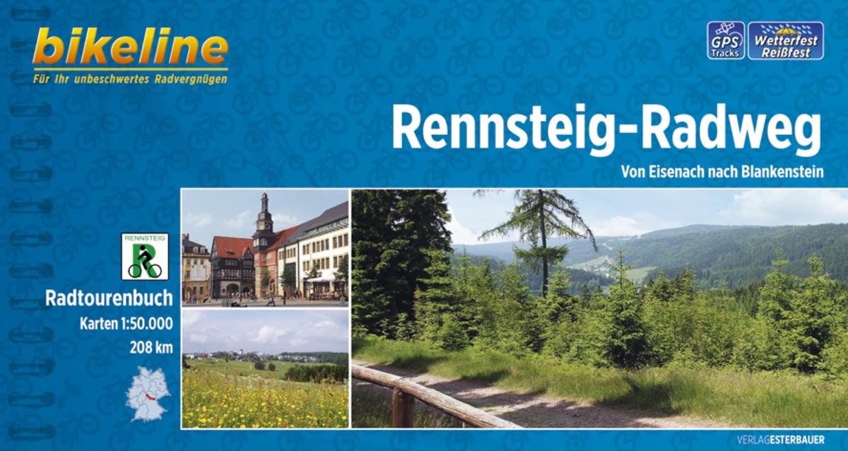 Fietsgids Bikeline Rennsteig-r…