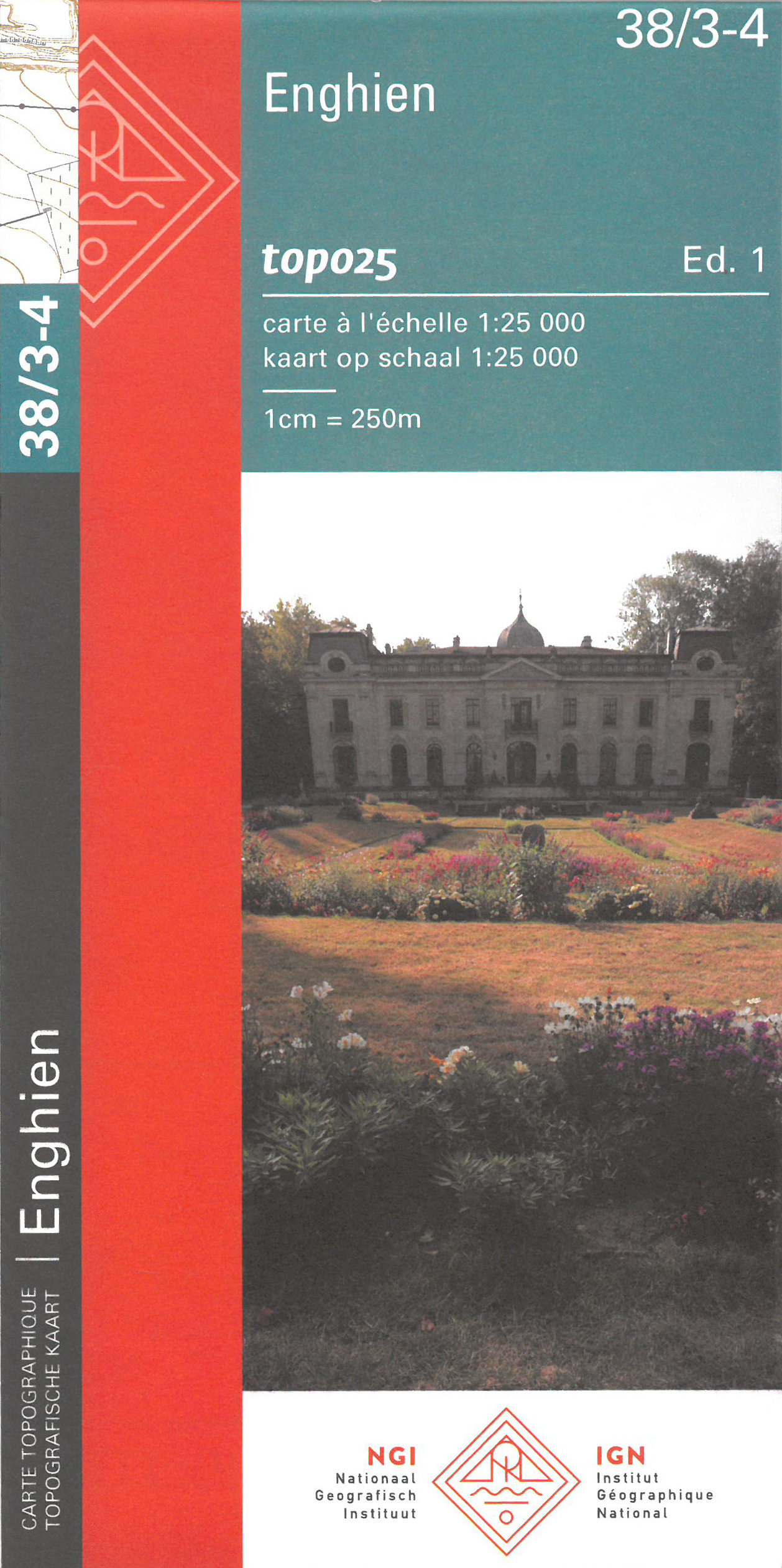 Online bestellen: Wandelkaart - Topografische kaart 38/3-4 Enghien - Edingen | NGI - Nationaal Geografisch Instituut
