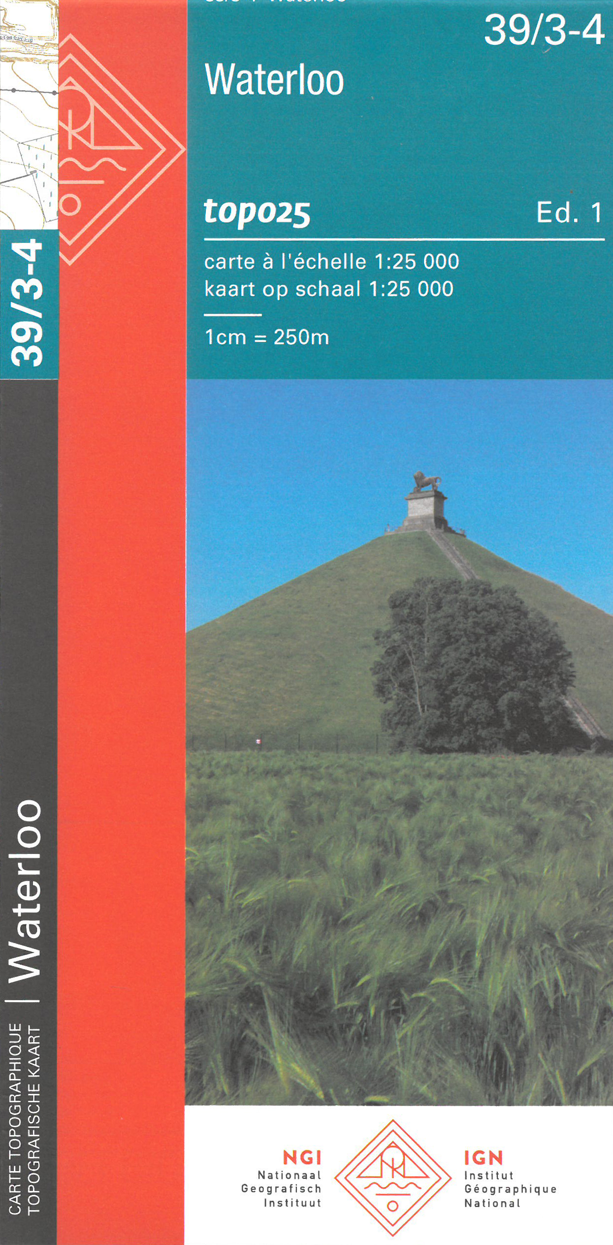 Online bestellen: Wandelkaart - Topografische kaart 39/3-4 Topo25 Waterloo | NGI - Nationaal Geografisch Instituut