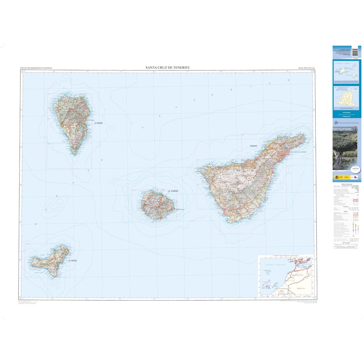 Online bestellen: Wegenkaart - landkaart Mapa Provincial Santa Cruz de Tenerife | CNIG - Instituto Geográfico Nacional