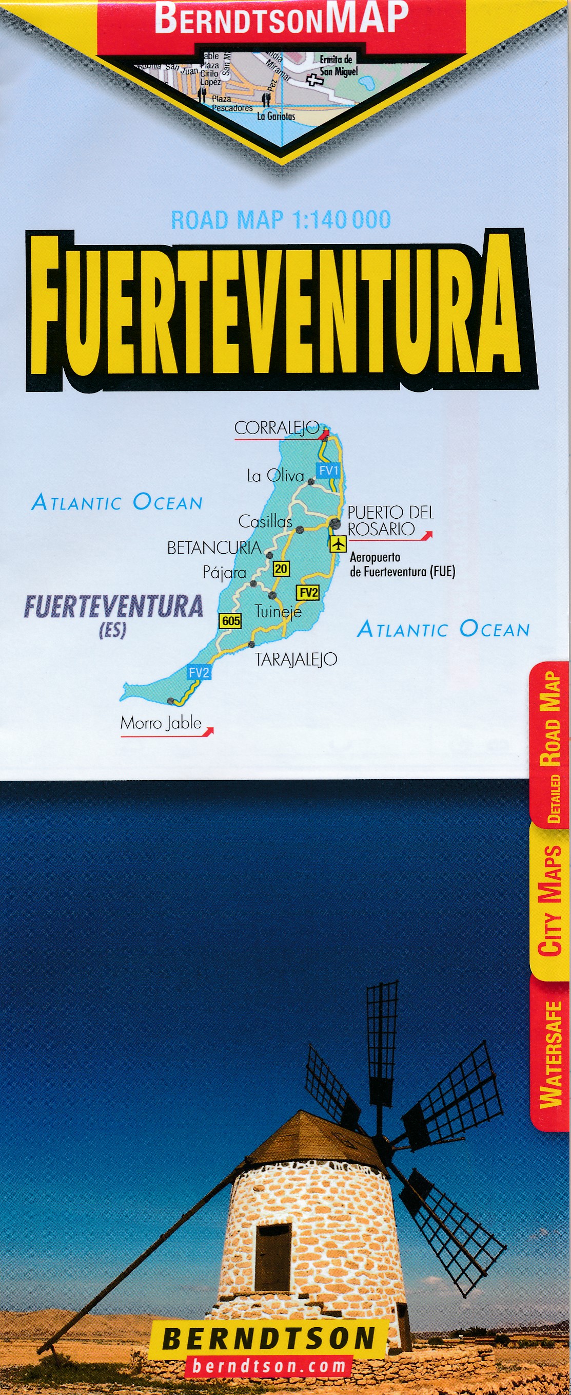 Online bestellen: Wegenkaart - landkaart Fuerteventura | Berndtson