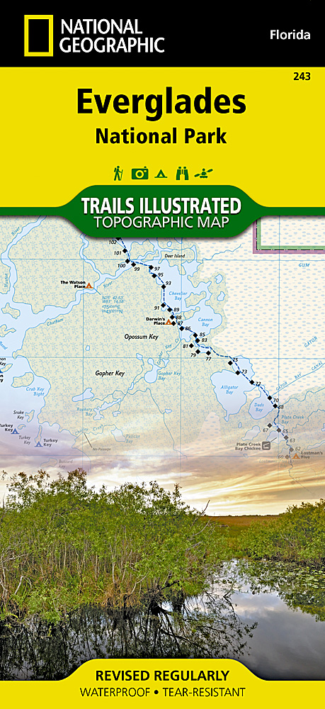 Online bestellen: Wandelkaart - Topografische kaart 243 Everglades National Park | National Geographic