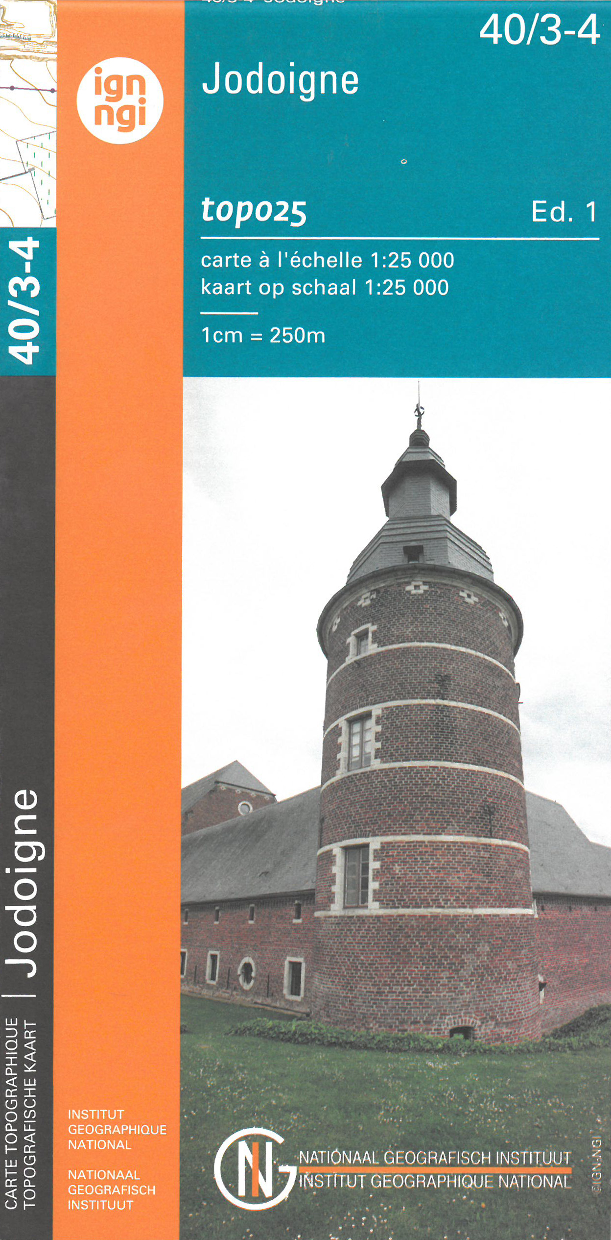 Online bestellen: Wandelkaart - Topografische kaart 40/3-4 Jodoigne - Jauche | NGI - Nationaal Geografisch Instituut