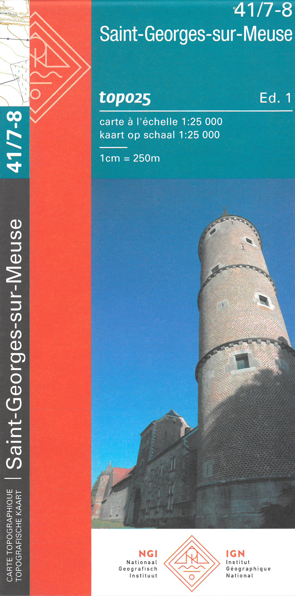 Online bestellen: Wandelkaart - Topografische kaart 41/7-8 Topo25 Saint George sur Meuse | NGI - Nationaal Geografisch Instituut