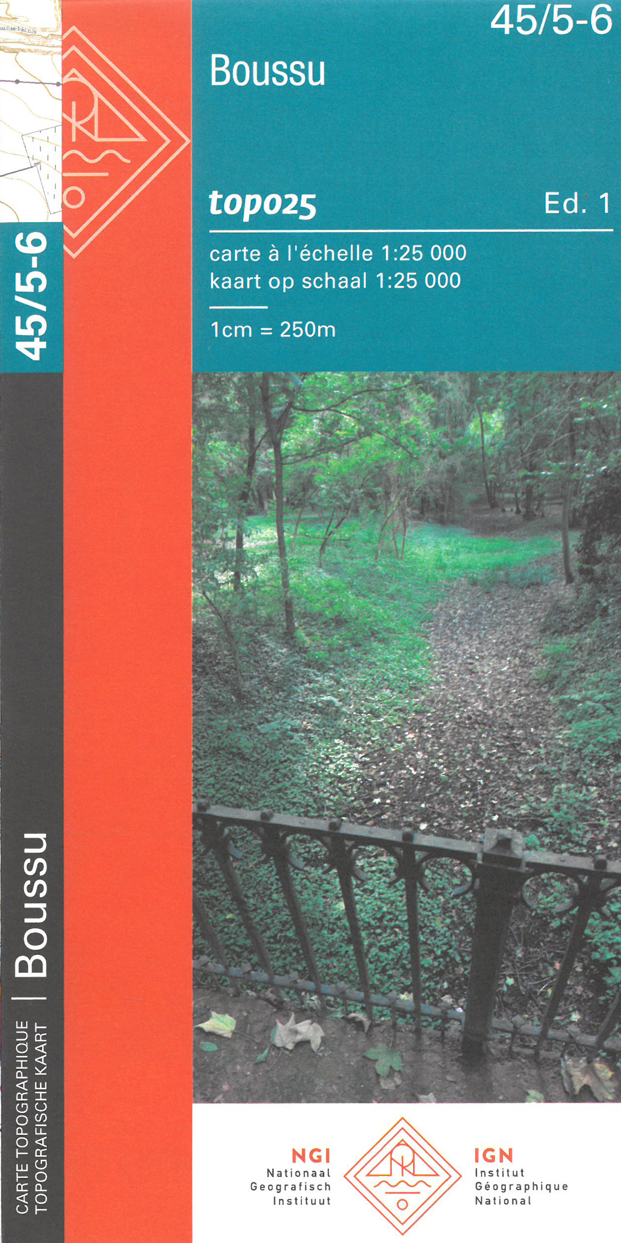 Online bestellen: Wandelkaart - Topografische kaart 45/5-6 Topo25 Boussu | NGI - Nationaal Geografisch Instituut