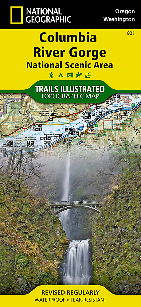 Online bestellen: Wandelkaart - Topografische kaart 821 Columbia River Gorge National Scenic Area | National Geographic