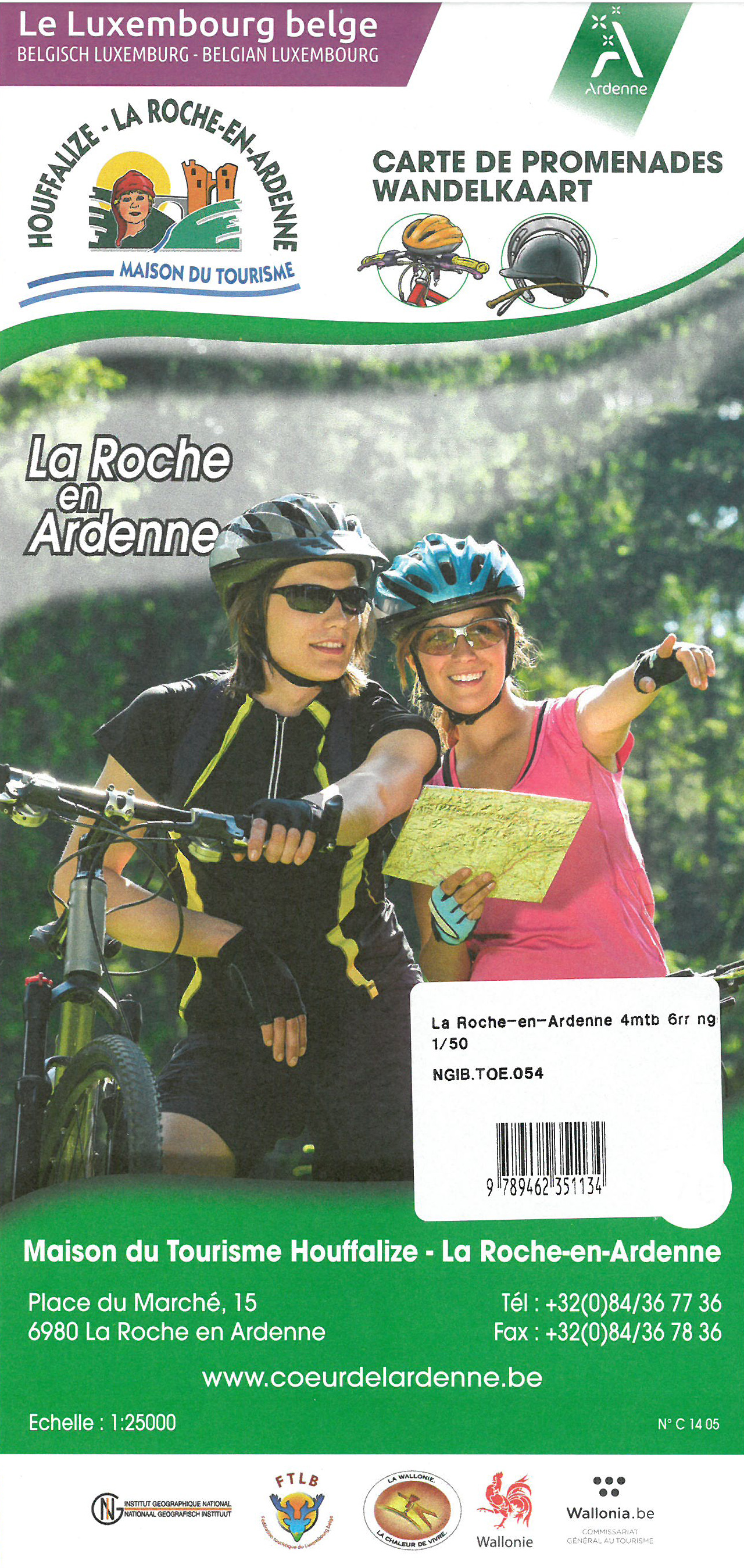 Online bestellen: Fietskaart 54 La Roche en Ardenne VTT | NGI - Nationaal Geografisch Instituut