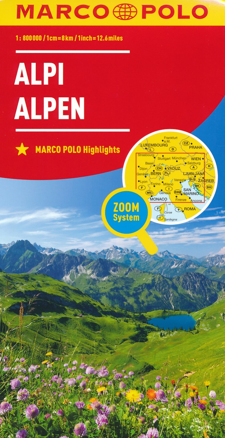 Wegenkaart Landkaart Alps Alpen Marco Polo 9783829738200 Kopen 4716