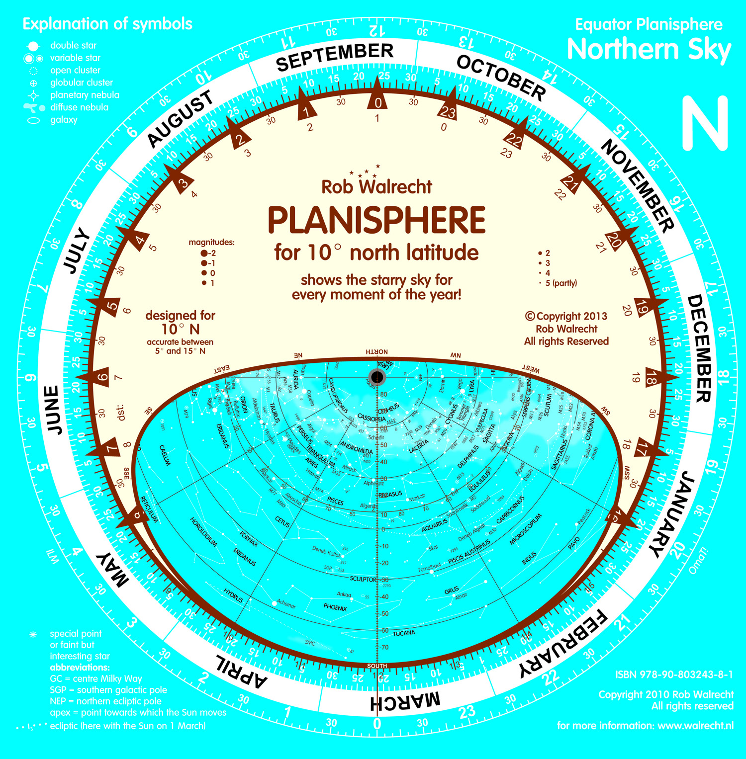 Sterrenkaart - Planisfeer Ecua…