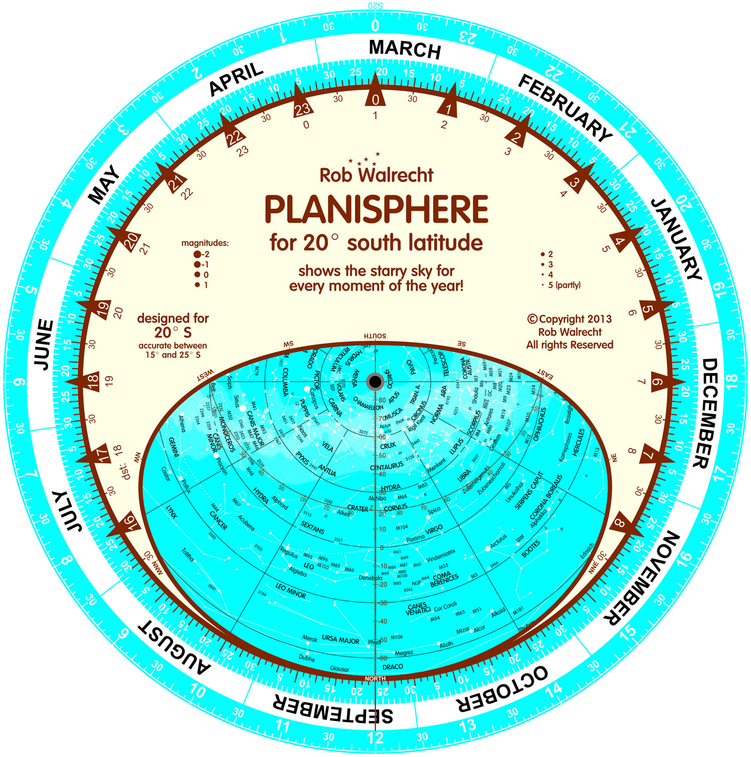 Sterrenkaart - Planisfeer 20 g…