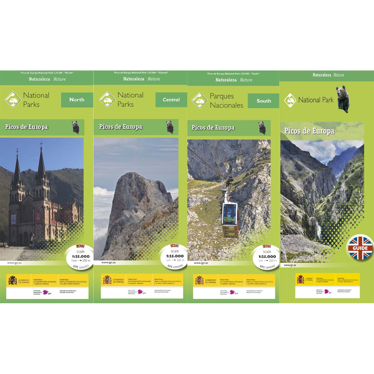 Online bestellen: Wandelkaart 6 Parques Nacionales Picos de Europa Parque National | CNIG - Instituto Geográfico Nacional