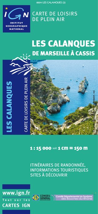 Online bestellen: Wandelkaart 82011 Les Calanques - de Marseilles a Cassis | IGN - Institut Géographique National