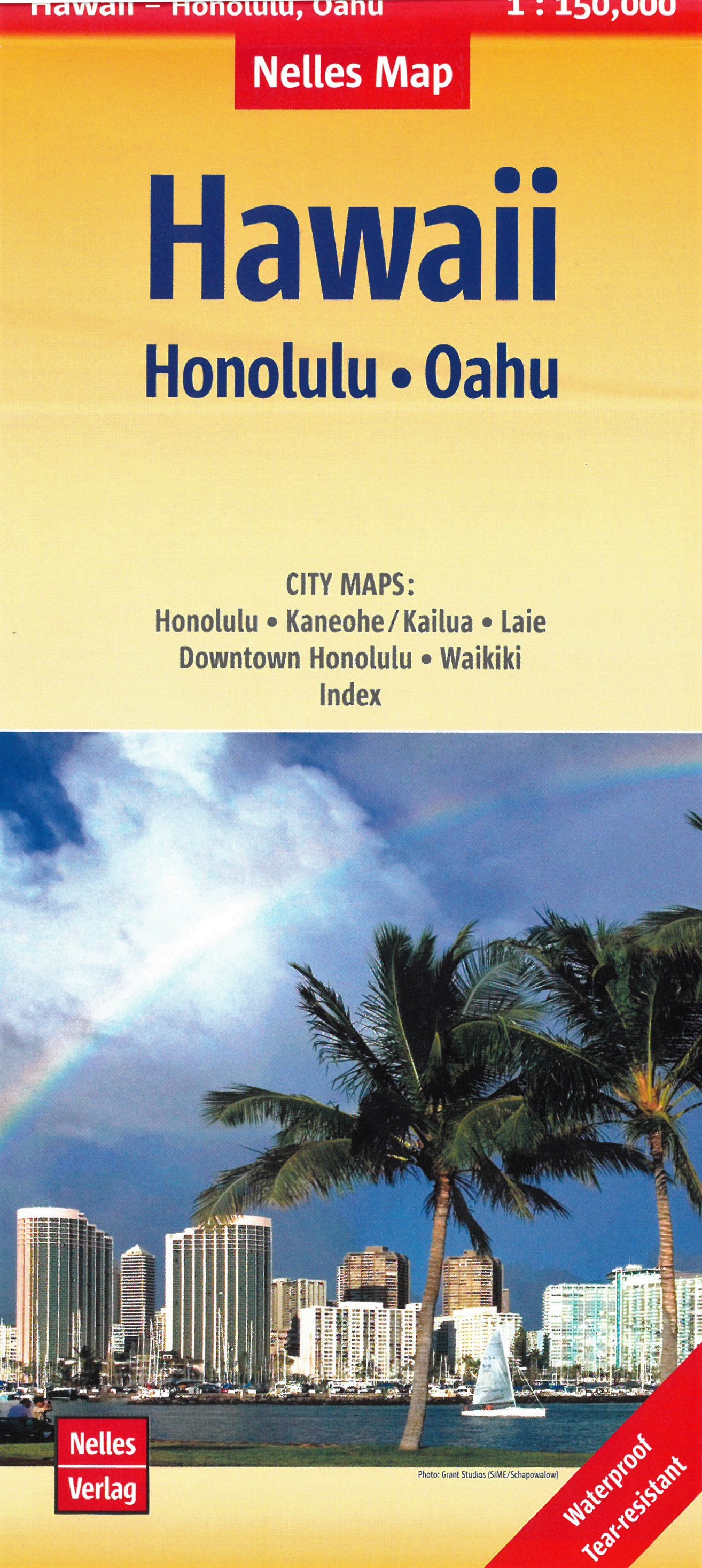 Wegenkaart - landkaart 2 Oahu - Honolulu | Nelles Verlag