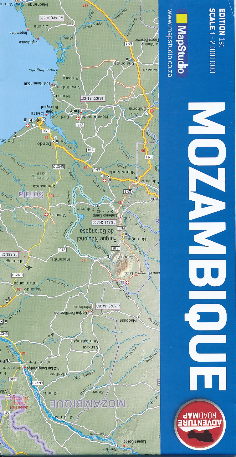Online bestellen: Wegenkaart - landkaart Mozambique | MapStudio