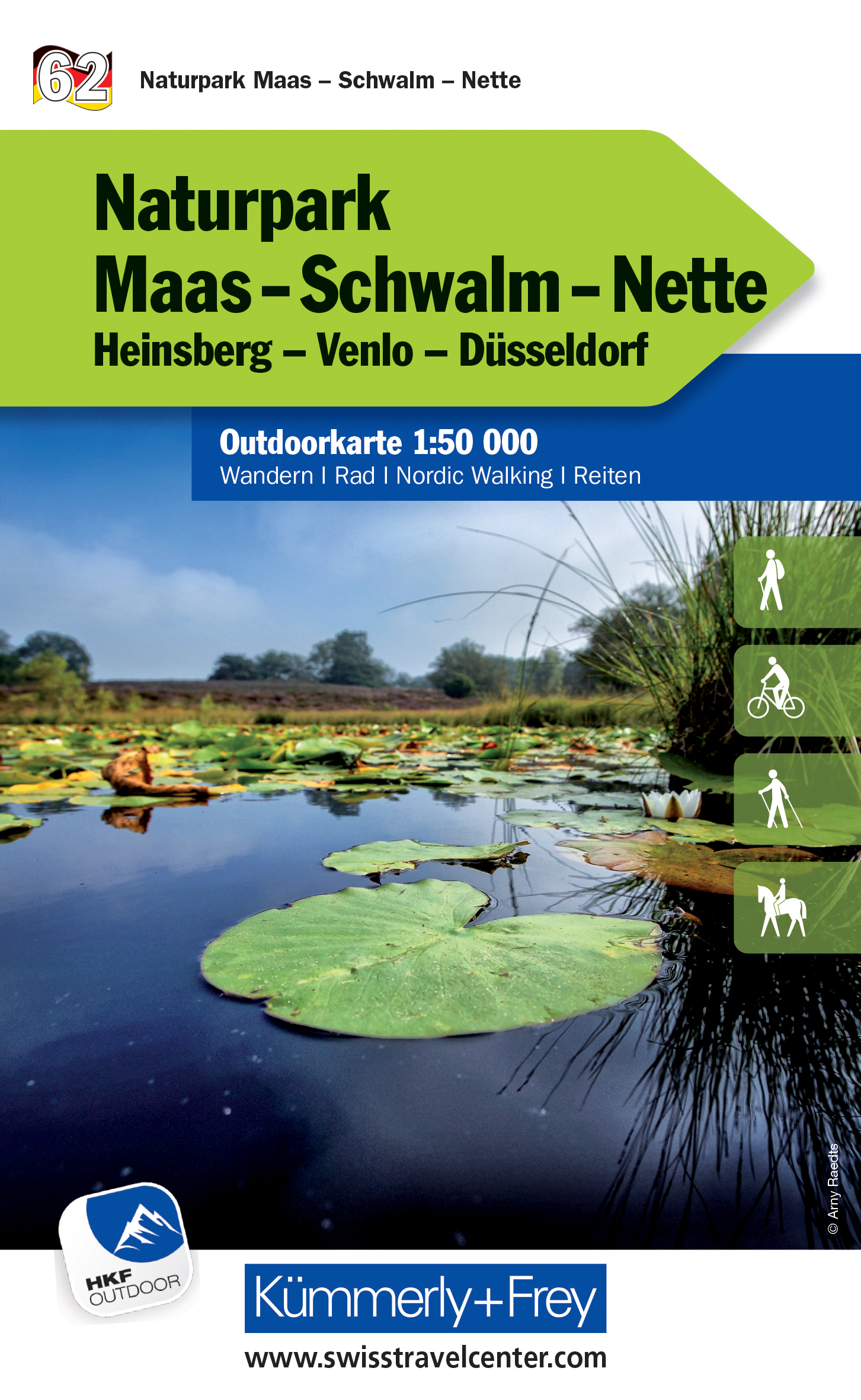 Online bestellen: Wandelkaart 62 Outdoorkarte Naturpark Maas - Schwalm - Nette | Kümmerly & Frey