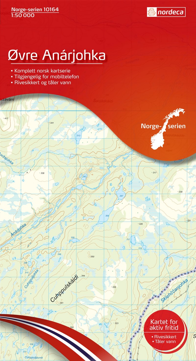 Online bestellen: Wandelkaart - Topografische kaart 10164 Norge Serien Øvre Anarjohka | Nordeca