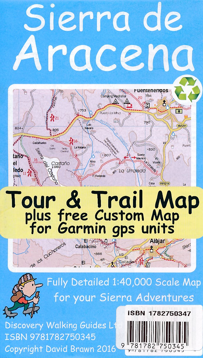 Online bestellen: Wandelkaart Tour & Trail Sierra de Aracena | Discovery Walking Guides
