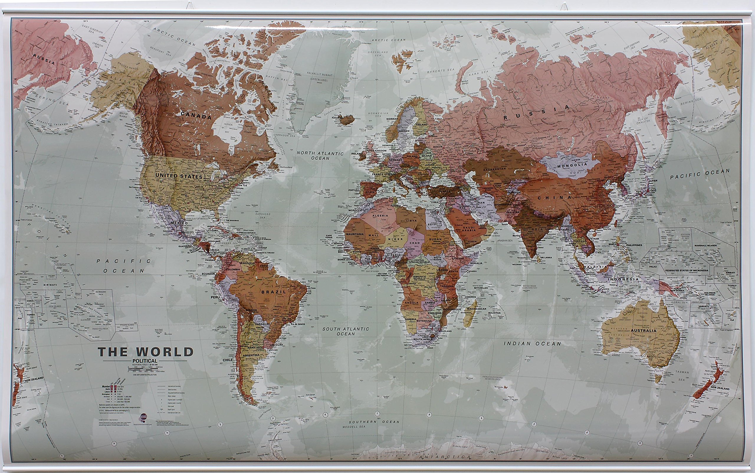 World Maps International Executive Political Wall Map 6220