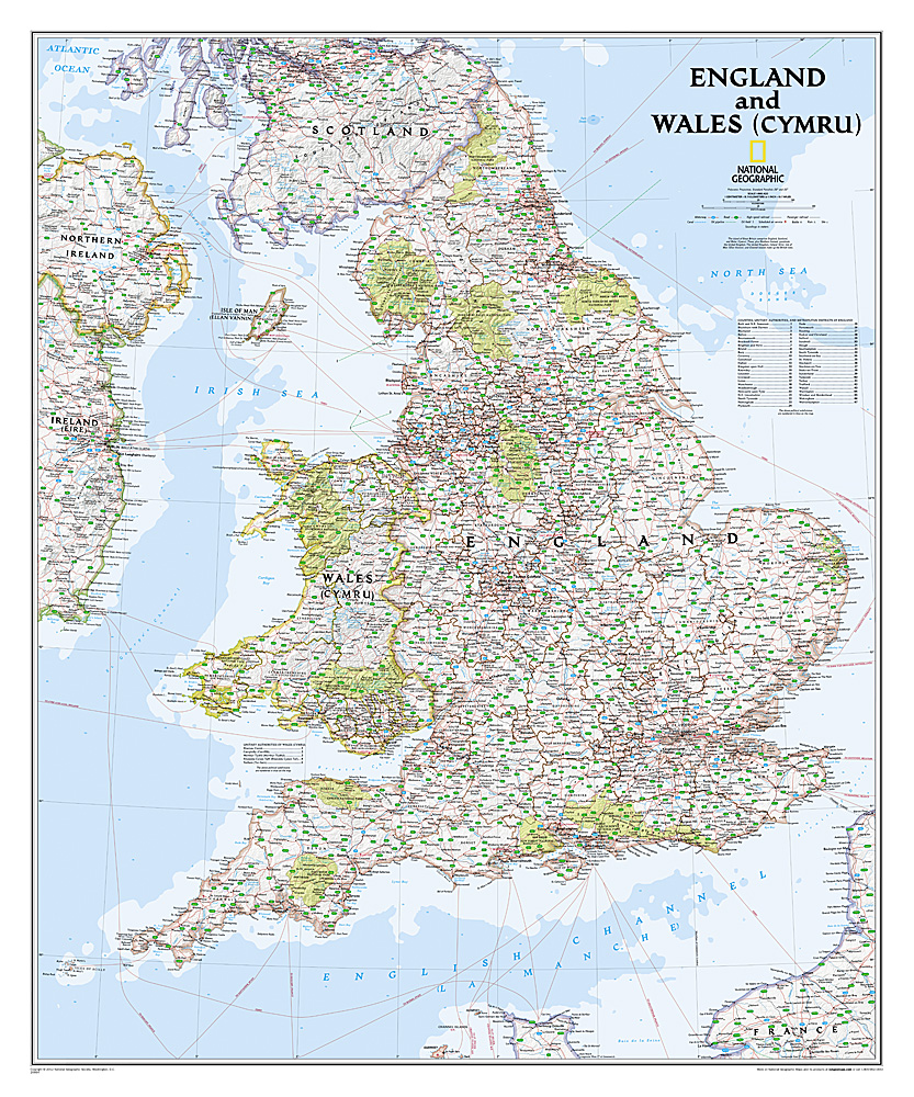 Wandkaart 20664 Engeland en Wa…