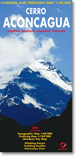 Online bestellen: Wandelkaart trekkingmap Aconcagua | Climbing-map