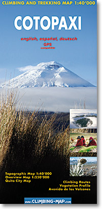 Online bestellen: Wandelkaart trekkingmap Cotopaxi - Ecuador | Climbing-map