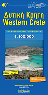 Online bestellen: Wegenkaart - landkaart 401 Western Crete - Kreta westelijk deel | Road Editions