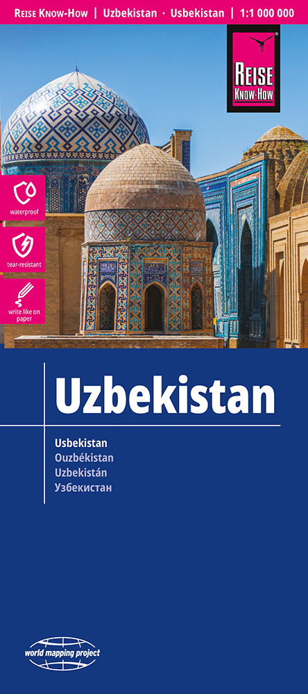 Online bestellen: Wegenkaart - landkaart Oezbekistan - Usbekistan | Reise Know-How Verlag