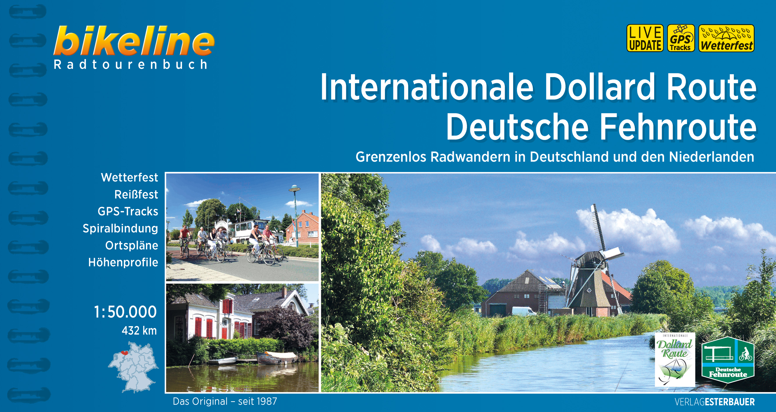 Online bestellen: Fietsgids Bikeline Internationale Dollard Route - Deutsche Fehnroute | Esterbauer