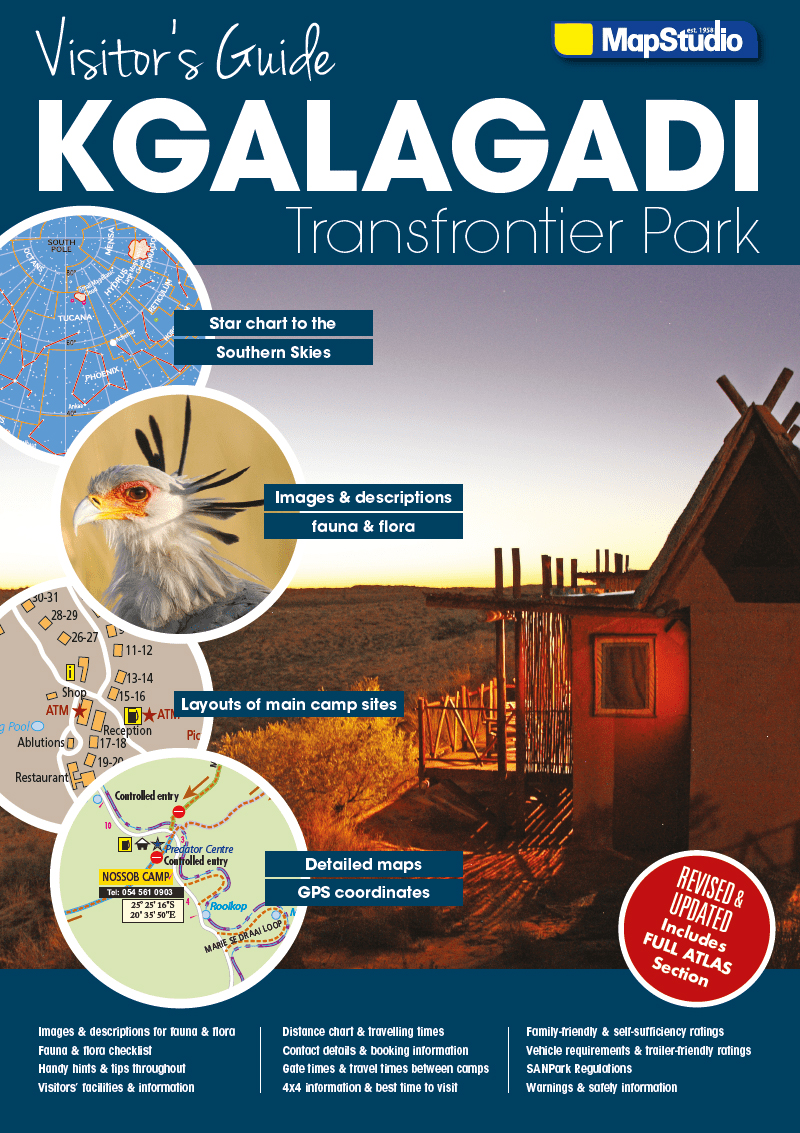 Wegenatlas - Reisgids Visitor's Guide to Kgalagadi Transfrontier Park | MapStudio