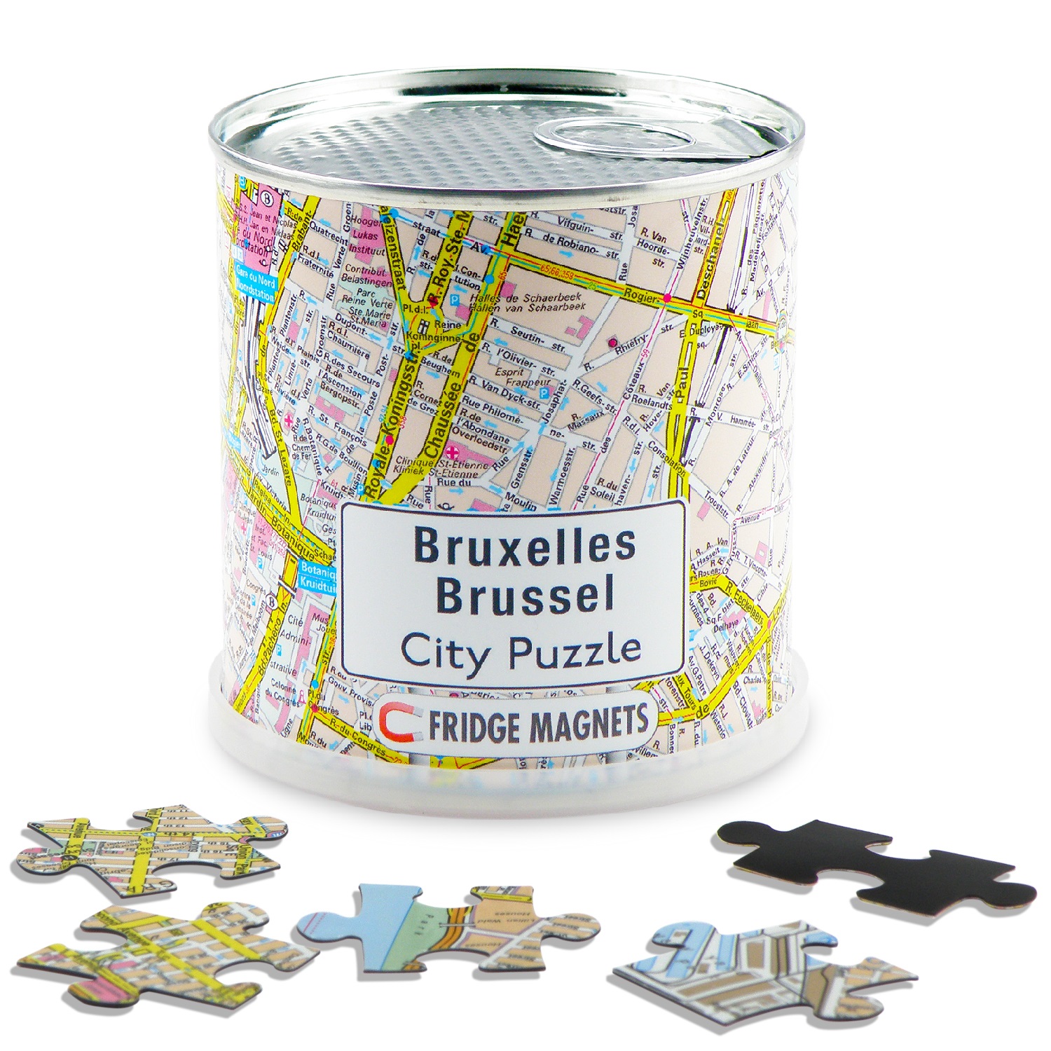 Online bestellen: Magnetische puzzel City Puzzle Magnets Brussel | Extragoods